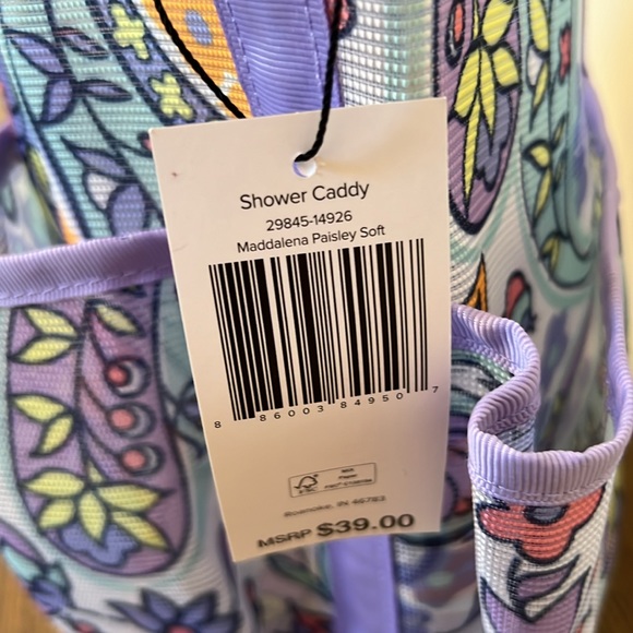 NEW Vera Bradley Shower Caddy in Maddalena Paisley Soft - Picture 4 of 10